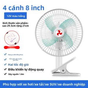 HELLOLEIBOO | quạt tản nhiệt 24v Quạt xe tải 24V Quạt làm mát điện mạnh mẽ cho xe buýt chuyên dụng Quạt xe hơi nhỏ gọn Quạt xe tải 12V Quạt xe hơi