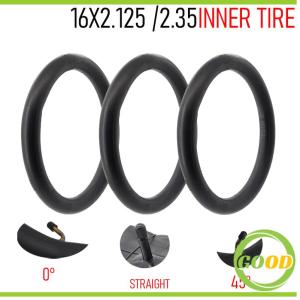 16x2.125/2.35 Inner Tube Thickened Bent Rod Straight Air Valve 16 Inch Electric Bicycle/Electric Motorcycle Inner Tube Tire