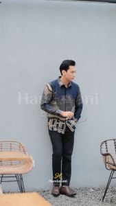 MOTIF WICAKSANA Baju Atasan Kemeja Batik Slimfit Pria Premium Modern Lengan Panjang Pendek Full Furing | HANDAYANI BATIK