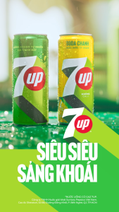 [SALE 15.12] Combo 2 Thùng Nước Uống Có Gaz 7UP Soda Chanh Không Calo Không Đường (320ml/lon)