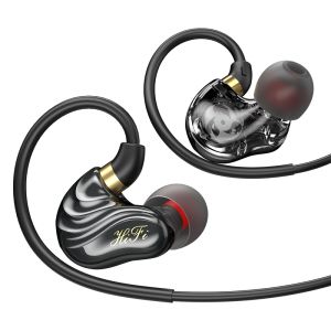 ZNW หูฟังเซอร์ราวด์9D ใหม่หูฟังชิปดิจิทัลชุดหูฟัง Quad-Core แบบไดนามิกคู่วงแหวนสายหูฟังโทรศัพท์มือถือหูฟังลดเสียงรบกวนหูแขวน