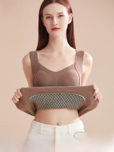 Miiow | Warm Vest Womens New 2025 Seamless With Chest Pad Base Shirt Autumn Winter Fashionable Versatile Polyester Fiber V-neck Solid Color