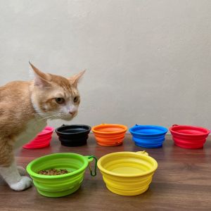 Abang Furry • Convenient Pet Portable Folded Bowl Food Water Bowl Cat Dog Mangkuk Lipat Mudah Alih 户外便携宠物猫狗折叠式碗食物水碗