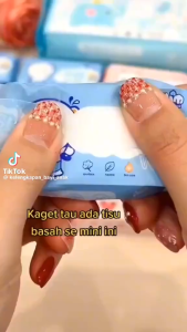 Tisu Basah Mini Anak/Tissue Basah Travel Size 1 Pack Isi 8 Bungkus /Kartun/Tisu Basah Non Alkohol