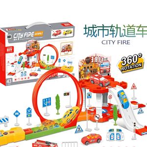 Mainan Anak Ejection Track 360 Track Mobil Mobilan Racing Double Loop Peluncur Car Catapult