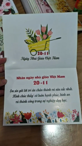 COMBO 5 Thiệp chúc mừng ngày 20/11 có lời chúc  tặng cô giáo