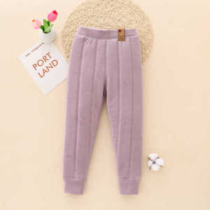 Thickened Flannel Childrens Cotton Pants Thermal Underwear for Autumn And Winter Male And Female Kids School Uniform Essentials