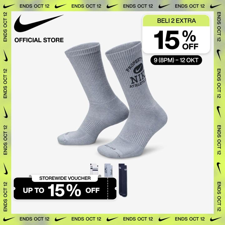 Nike Kaos Kaki Unisex Everyday Cushioned (3 Pairs) - Multi-Colour [FQ0325-902]