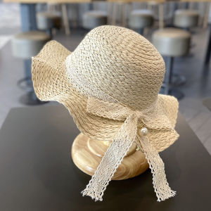 Summer Girls Large Brim Sunshade Straw Hat Beach Princess Sun Protection Hat Childrens Fishing Village Style Cap Korean Version