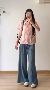 Áo sơ mi nữ thêu thỏ phù hợp học sinh sinh viên công sở -247StoreFashion - Somitheutho3479_P4K14