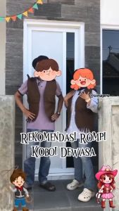 Rompi Coboy Dewasa | Kostum Koboi Berkuda | Baju Rompi Pria Wanita