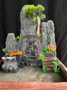 (Tặng kèm máy bơm)- Hòn Non Bộ Có Thác Nước- Núi Đá Hồ Cá Cảnh- Hòn Non Bộ MiNi