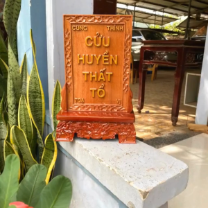 Bài vị thờ cao 42cm - Chạm khắc theo yêu cầu Linh vị thờ Hương Linh gỗ tự nhiên - Hương vị gỗ