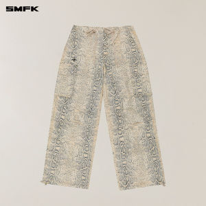 SMFK | Camouflage Snakeskin Loose Cotton Straight-leg Casual Pants