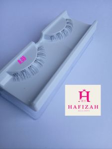 HAFIZAH Bulu Mata bawah kode B-55 isi Lusinan 12 Pasang Gratis Tutup Mika Mempercantik Eyelash