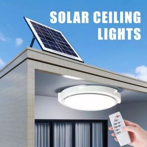 🔝Original 100w 200w 300w solar ceiling light lamp solar lights indoor living room lighting super bright LED outdoor garden light year-round 0 electricity free wiring intelligent remote control 3D light 5m waterproof high-precision power cord