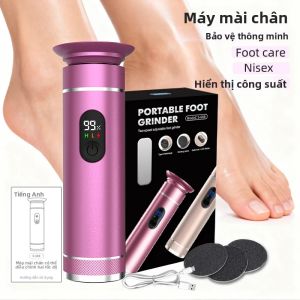 Máy Mài Chân Bằng Hợp Kim Nhôm Điện Loại Kép Sử Dụng Nguồn Điện Type-C/pin Loại Bỏ Chai Sạn & Da Chết Dụng Cụ Chăm Sóc Móng Chân Sạc Lại Được