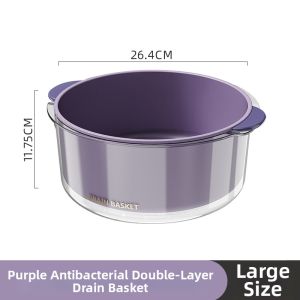Double Layer Vegetable and Fruit Washing Basket