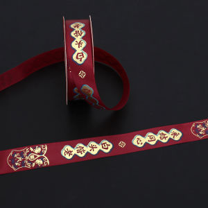 ริบบิ้นผ้าซาตินสีแดงสำหรับตกแต่งรถยนต์แต่งงาน ริบบิ้นลายฮาราจูกุ ริบบิ้นผ้าไหม ริบบิ้นผ้าฝ้าย ริบบิ้นผ้าโพลีเอสเตอร์