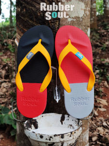 Thailand Rubbersoul Latex Soft Bottom Color Matching Flip Flops Mens Outwear Non-Slip Net Red Couple Vietnam Beach Shoes