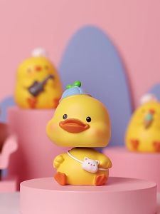 [ready stock] 可爱小黄鸭网红鸭子蛋糕装饰蛋糕摆件 cute little duck cake topper toy cake decoration