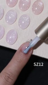 BORN PRETTY | BORN PRETTY 10ml Nude Pink Flash Glitter Gel Nail Polish UV LED Soak Off Long Lasting Sparkly Nail Art Varnish Home DIY Manicure