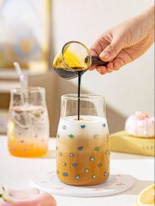 MODERN SWEETHOME | Large Capacity Straw Borosilicate Glass Cup