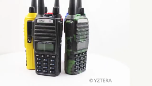 COD Baofeng UV82 Walkie Talkie LongRange Dual PTT Band (VHF/UHF)128Channel 5W Power Portable Two WayRadio Wireless Mic Factory WarehouseBuilding Outdoor Climbing Office DurableType Green Set of 10 (With ChargerBattery Antenna)