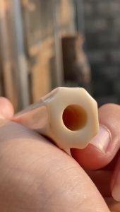 pipa gading gg asli lokal panjang 13cm model blimbing bening lurus mulus