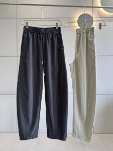 Cool Casual Pants Straight Leg 3D Cutting Tencel Lyocell Ice Silk Thin Summer Mens Draped Loose Fit Casual Trousers