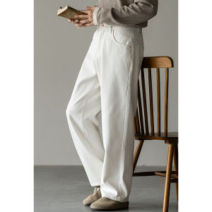 UBV | Cotton Warm Thick Vintage Straight-leg Denim Pants