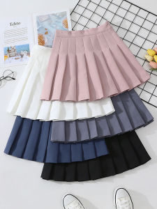 High Waist A-Line Mini Skirt Womens Summer Pure Color Pleated Slimming Suiting Spring Autumn Versatile Short Skirt Pants