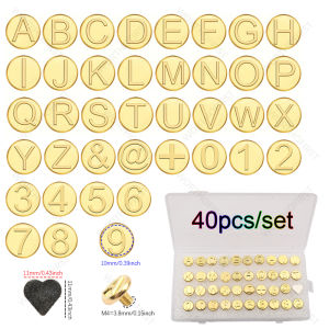28-40pcs Leather Crats Logo Embossing Mold  Hot Stamping Molds Perfect for DIY Wood Crafts Leather Hot Stamping Projects