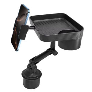 Universal Car Cup Phone Holder Tray 360 Degree Rotation Table Slot Food Organized Adjustable Drink Accesories For Car Interior