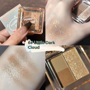 AOFSE Colorful Shimmer Eyeshadow Palette Daily Use Three Colors Four Color Eyeshadow Palette Rose Eyeshadow Plate Earth Color Shimmer Matte