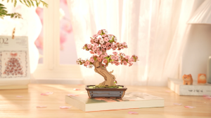 Robotime Rolife Sakura Bonsai DIY 3D Wooden Puzzle (TG415) Wooden Crafts Kits