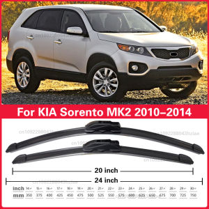 Wiper Front Wiper Blades Windshield Windscreen Window Brushes 24"+20" For Kia Sorento MK2 2010 2011 2012 2013 2014
