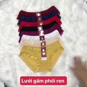(Combo 5) Quần Lót Su Gấm Hoa Lưng Ren Quần Lót Viền Ren Cực Quyến Rũ - 30091