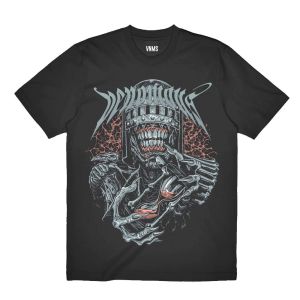 Vnms T-shirt Streetwear Skate Hitam Kaos T-shirt Nemesis Tebal 24s