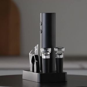 cliton | Bộ Mở Rượu Vang Điện Không Dây Cliton Cổ Điển Tự Động Một Chạm Sử Dụng Cổng USB-C Thân Thiện Với Môi Trường Làm Bằng Thép Không Gỉ Bộ Mở Rượu 4 Trong 1 Thích Hợp Làm Quà Tặng