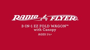 🎈แบรนด์ดังจาก USA 🎈Radio Flyer  รถเข็นเด็ก Radio Flyer 3-IN-1 EZ Fold Wagon with Canopy 3in1 ใช้งานได้ 3แบบ : รถเด็กนั่ง 2คน รถลากของ  และเป็นเก้าอี้ได้ Radio Flyer แบรนด์ดังจาก USA