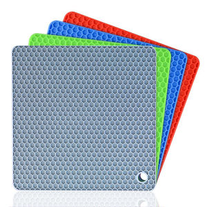 Silicone Pot Holder jar Openerspoon Rest and Garlic Peeler Flexible Durable Dishwasher Safe Heat Resistant Hot Pads (7.2")
