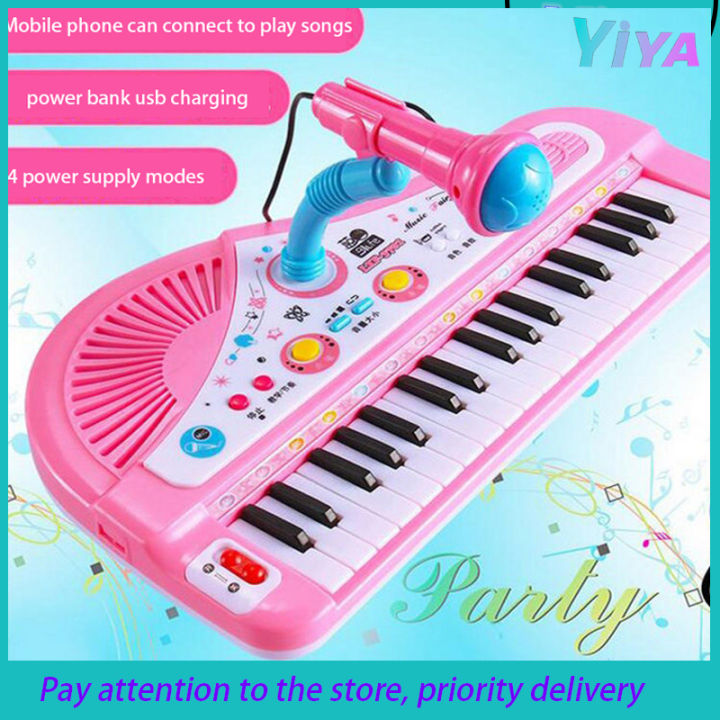 Kids Piano 37-key mini electric piano Instructional keyboard with