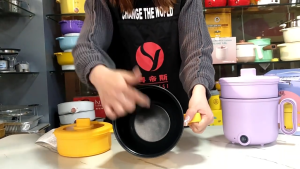 Mini 1.5L Electric Cooker with Steamer Rice Cooker Multipurpose Non-stick Electric Stir Fry Frying Pan Steamer Cooker