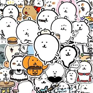 Adorable Self-deprecating Bear Sticker Simple Drawing Nagano Scrapbooking Material Tablet Room Desktop Decoration Stick-on Decals