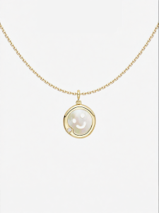 Radiant Smiling 14K Gold Necklace