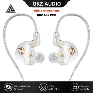 QKZ | QKZ AK9 PRO in Ear Monitor Headphones Wired Earbuds HiFi Deep Bass with Composite Diaphragm IEM Earbuds With Detachable Cable