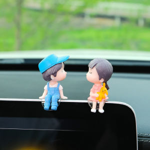 Mini Girl Boy Park Bench Model Cute Grandfather Grandmother Figurine Model DIY Landscape Accessory