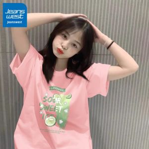 Jeanswest | Pastel Green Short Sleeve Spring Summer New Loose T-Shirt