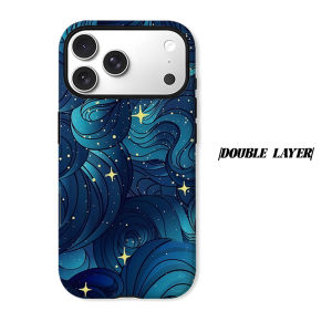 BILIBILI | blue cosmic swirl stars Phone Case for iPhone 18 17 16 15 14 13 12 11 Air Pro Max Plus Double-layer Cover